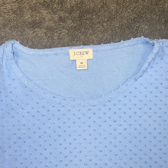 J Crew blue flutter sleeve top - Picture 4 of 12